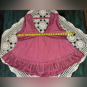 POL Pink Top with Lace Detail